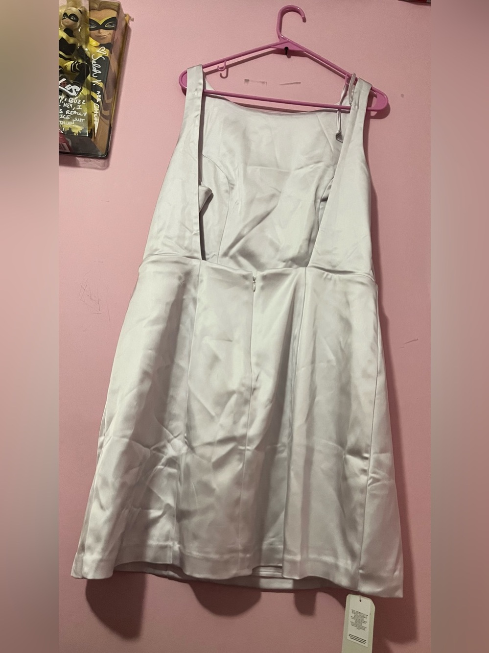⭐️Abercrombie & Fitch NWT,White Satin Fit-and-Flare Dress XLT